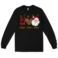 Black peace love santa Long Sleeve Tee - JahusDesignShop