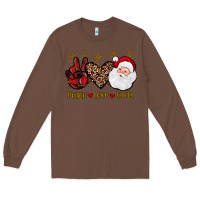 Chestnut peace love santa Long Sleeve Tee - JahusDesignShop
