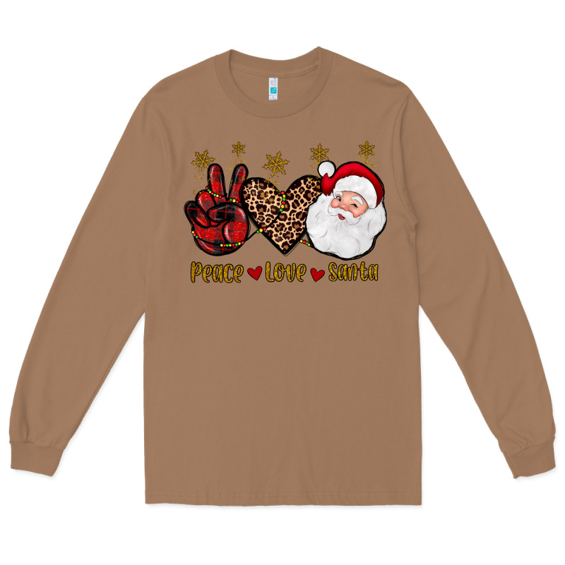 Peace Love Santa Long Sleeve Tee by JahusDesignShop | Teevron