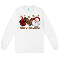 White peace love santa Long Sleeve Tee - JahusDesignShop