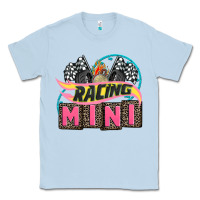 Dusty Blue racing mini with racing oto equipment Classic Tee - AdoDesignShop