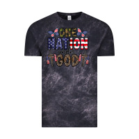 Cloud Black one nation under god Vintage Tee - CowhideDigitalArt