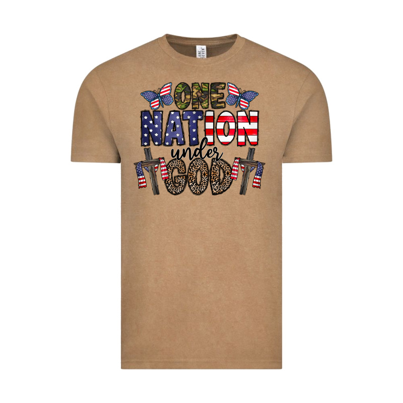 One Nation Under God Vintage Tee by CowhideDigitalArt | Teevron