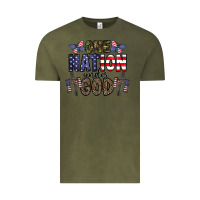 Vintage Olive one nation under god Vintage Tee - CowhideDigitalArt