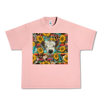 Salmon white Scottish calf and sunflowers Urban Heavy Tee - BarkalooDesign