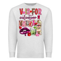 Oatmeal Heather v is for vodka Premium Sweatshirt - NancyCooperArtShop