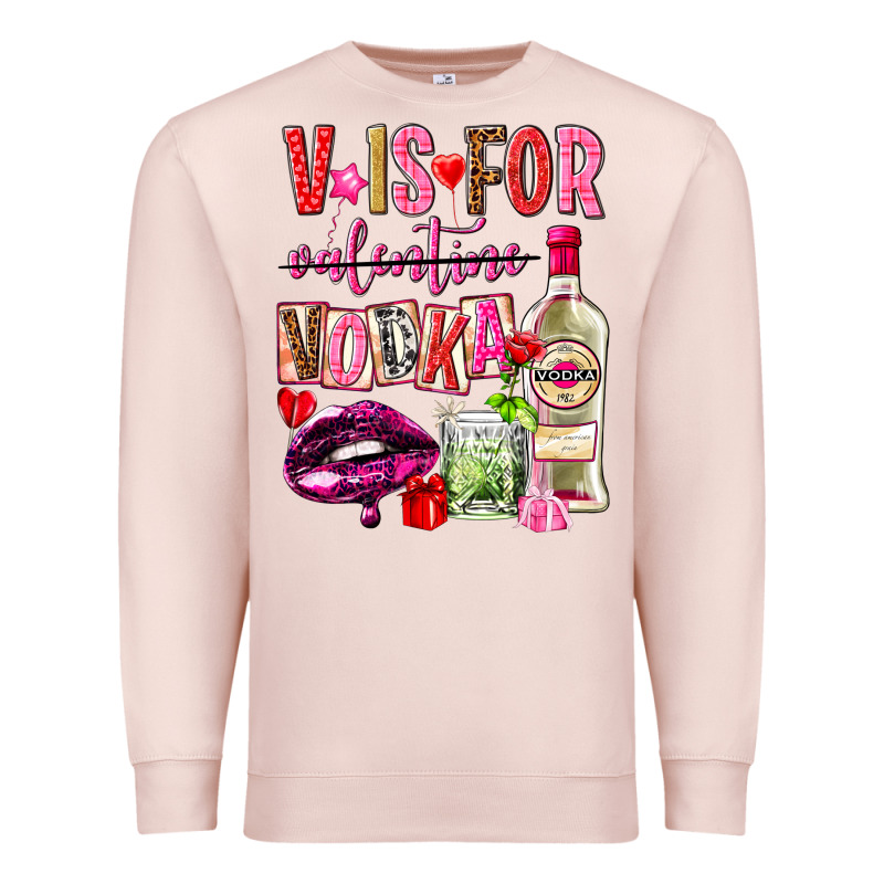 V Is For Vodka Premium Sweatshirt by NancyCooperArtShop | Teevron