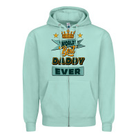 Seafoam world's best daddy ever Zipper Hoodie - Jasminsmagicworld