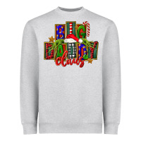 Heather Grey Christmas big daddy claus Heavyweight Sweatshirt - FaDigitalArtStudio