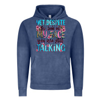 Vintage Denim yet,despite the look on my face you are still talk Vintage Hoodie - Zillion Design Studio