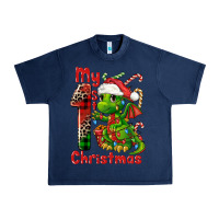 Navy my first christmas dragon Urban Heavy Tee - FaDigitalArtStudio