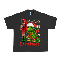 Pigment Black my first christmas dragon Urban Heavy Tee - FaDigitalArtStudio