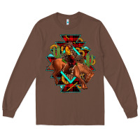 Chestnut aztec rodeo cowboy christmas Long Sleeve Tee - JahusDesignShop