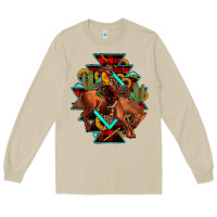 Aztec Rodeo Cowboy Christmas Long Sleeve Tee | Teevron