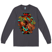 Smoke aztec rodeo cowboy christmas Long Sleeve Tee - JahusDesignShop