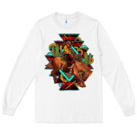 White aztec rodeo cowboy christmas Long Sleeve Tee - JahusDesignShop