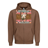 Chestnut llama and roses glitter Zipper Hoodie - LillyAllenDesigns