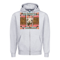 Heather Grey llama and roses glitter Zipper Hoodie - LillyAllenDesigns
