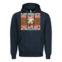 Navy llama and roses glitter Zipper Hoodie - LillyAllenDesigns