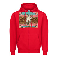 Red llama and roses glitter Zipper Hoodie - LillyAllenDesigns