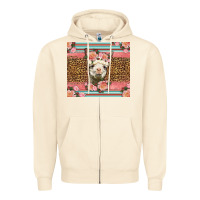 Sandshell llama and roses glitter Zipper Hoodie - LillyAllenDesigns