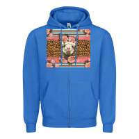True Royal llama and roses glitter Zipper Hoodie - LillyAllenDesigns