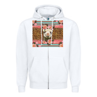 White llama and roses glitter Zipper Hoodie - LillyAllenDesigns