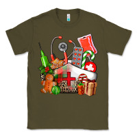 Army Green nurse  and christmas Classic Tee - AdoDesignShop