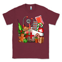 Burgundy nurse  and christmas Classic Tee - AdoDesignShop