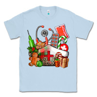 Dusty Blue nurse  and christmas Classic Tee - AdoDesignShop