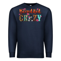 Navy beautiful crazy Premium Sweatshirt - NancyCooperArtShop