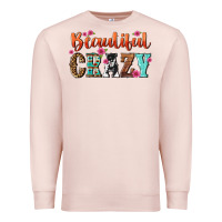 Pale Pink beautiful crazy Premium Sweatshirt - NancyCooperArtShop