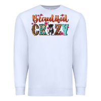 White beautiful crazy Premium Sweatshirt - NancyCooperArtShop
