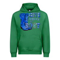 Emerald give cancer the boot colon cancer blue ribbon nca Urban Hoodie - NancyCooperArtShop