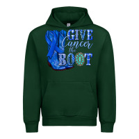 Forest Green give cancer the boot colon cancer blue ribbon nca Urban Hoodie - NancyCooperArtShop