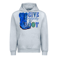 Heather Grey give cancer the boot colon cancer blue ribbon nca Urban Hoodie - NancyCooperArtShop