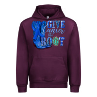 Mauve Wine give cancer the boot colon cancer blue ribbon nca Urban Hoodie - NancyCooperArtShop