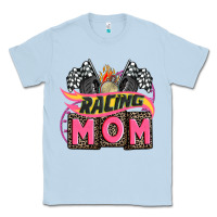Dusty Blue racing mom with racing oto equipment Classic Tee - AdoDesignShop