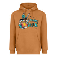 Meerkat staying alive Heavyweight Hoodie - MaliasSmallBusiness