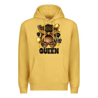 Birthday Queen Afro Messy Bun Premium Hoodie | Teevron