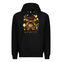 Black birthday queen afro messy bun Premium Hoodie - Artiststas