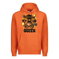 Carrot birthday queen afro messy bun Premium Hoodie - Artiststas