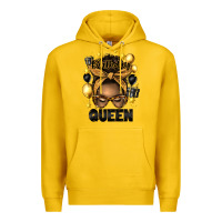 Lemon birthday queen afro messy bun Premium Hoodie - Artiststas
