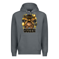 Rock birthday queen afro messy bun Premium Hoodie - Artiststas