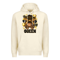 Sandshell birthday queen afro messy bun Premium Hoodie - Artiststas