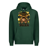 Sports Green birthday queen afro messy bun Premium Hoodie - Artiststas