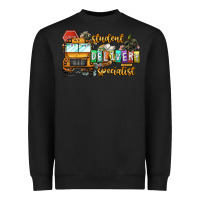 Black Student Delivery Specialist Heavyweight Sweatshirt - CowhideDigitalArt