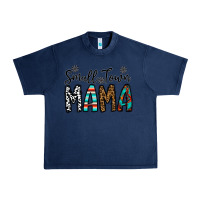 Navy small town mama Urban Heavy Tee - CowhideDigitalArt