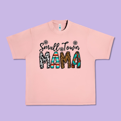 Small Town Mama Urban Heavy Tee Designed By Cowhidedigitalart