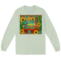Matcha don't think jesus done it that way western skeleton cactus Long Sleeve Tee - Artiststas